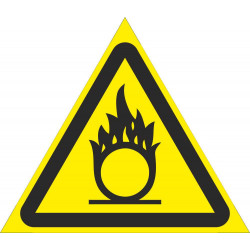 Табличка W 11 "Пожароопасно. Окислитель"
